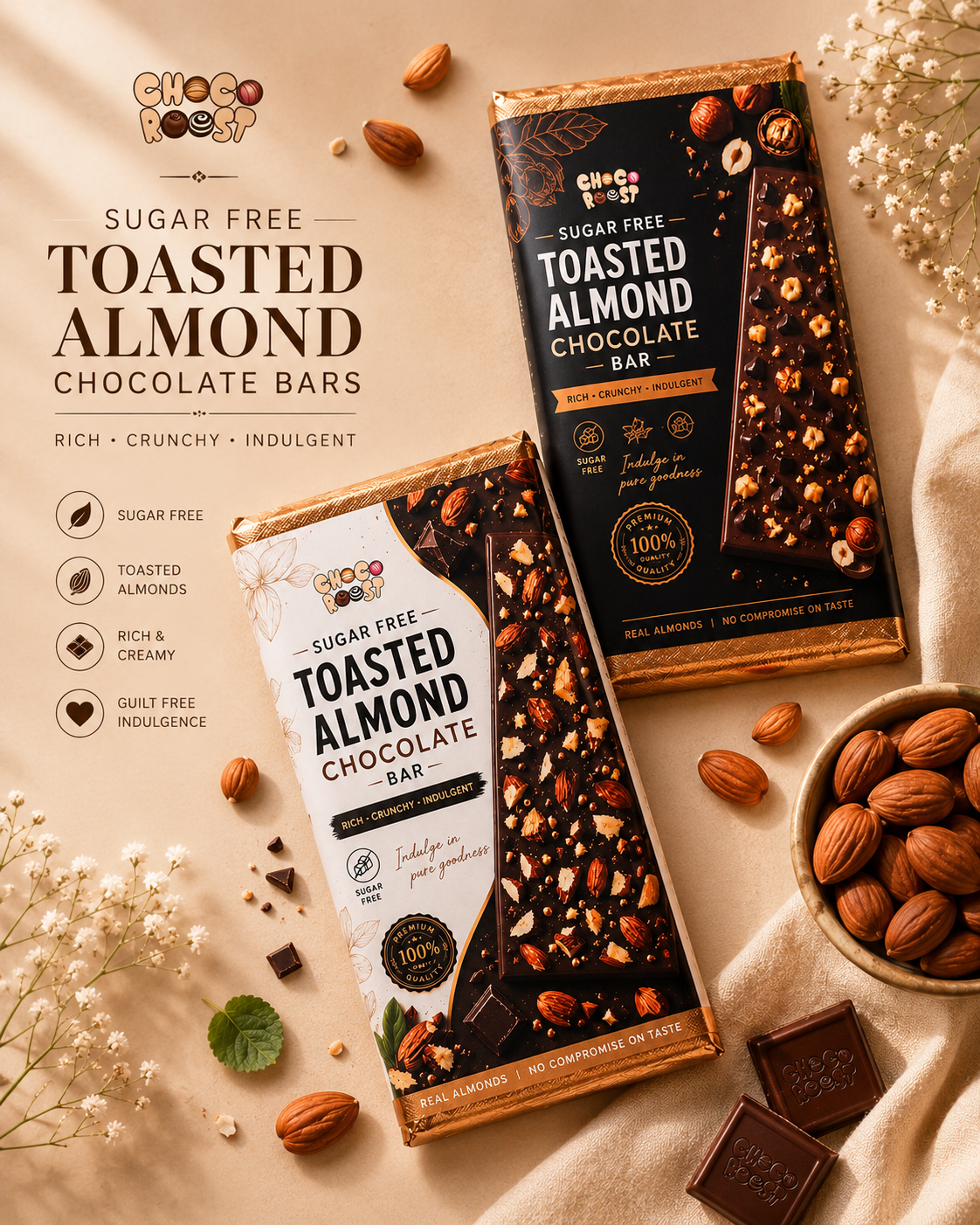 TOASTED ALMOND CHOCOLATE BAR