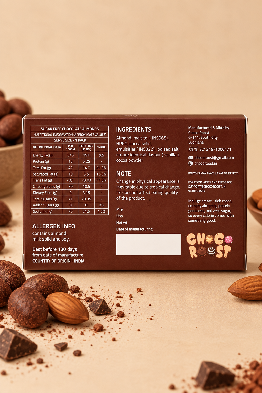 Sugar-Free Chocolate Almond Dragees
