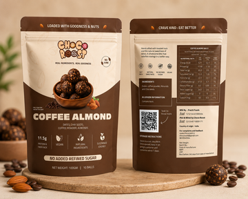 COFFEE ALMOND VEGAN PROTEIN CHOCO BALLS
