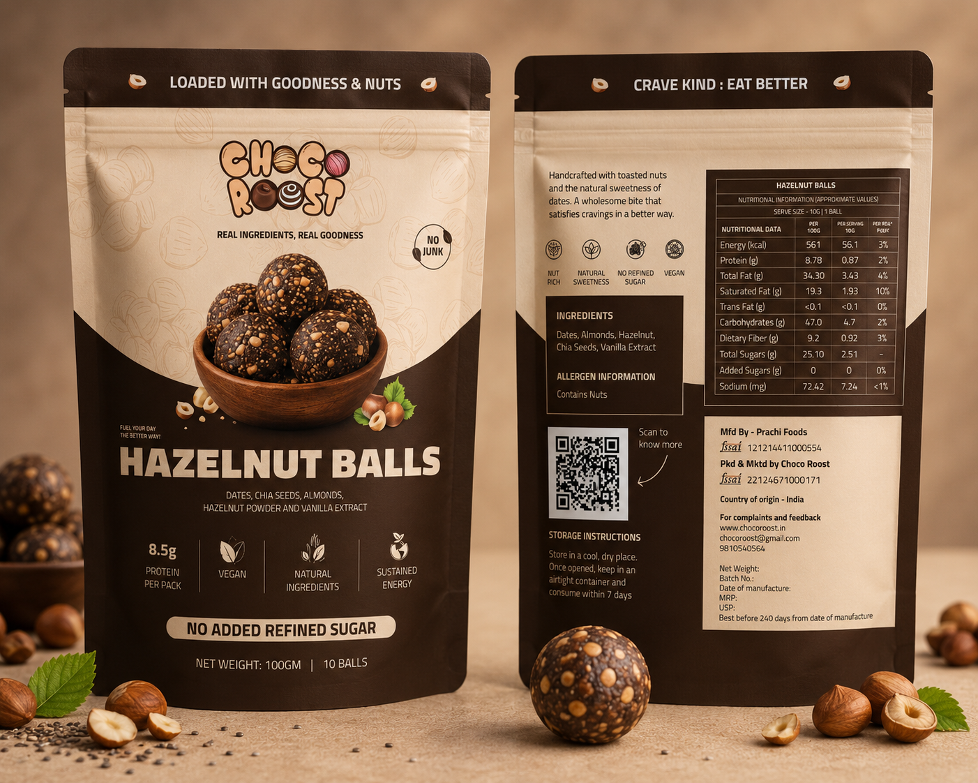 Hazelnut Protein Vegan Choco Balls