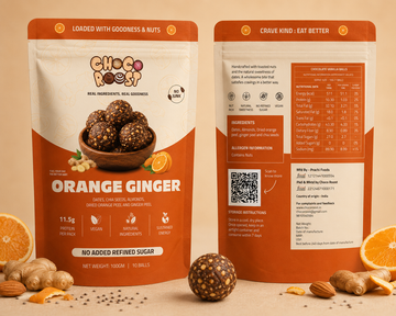 ORANGE & GINGER PROTEIN VEGAN CHOCO BALLS