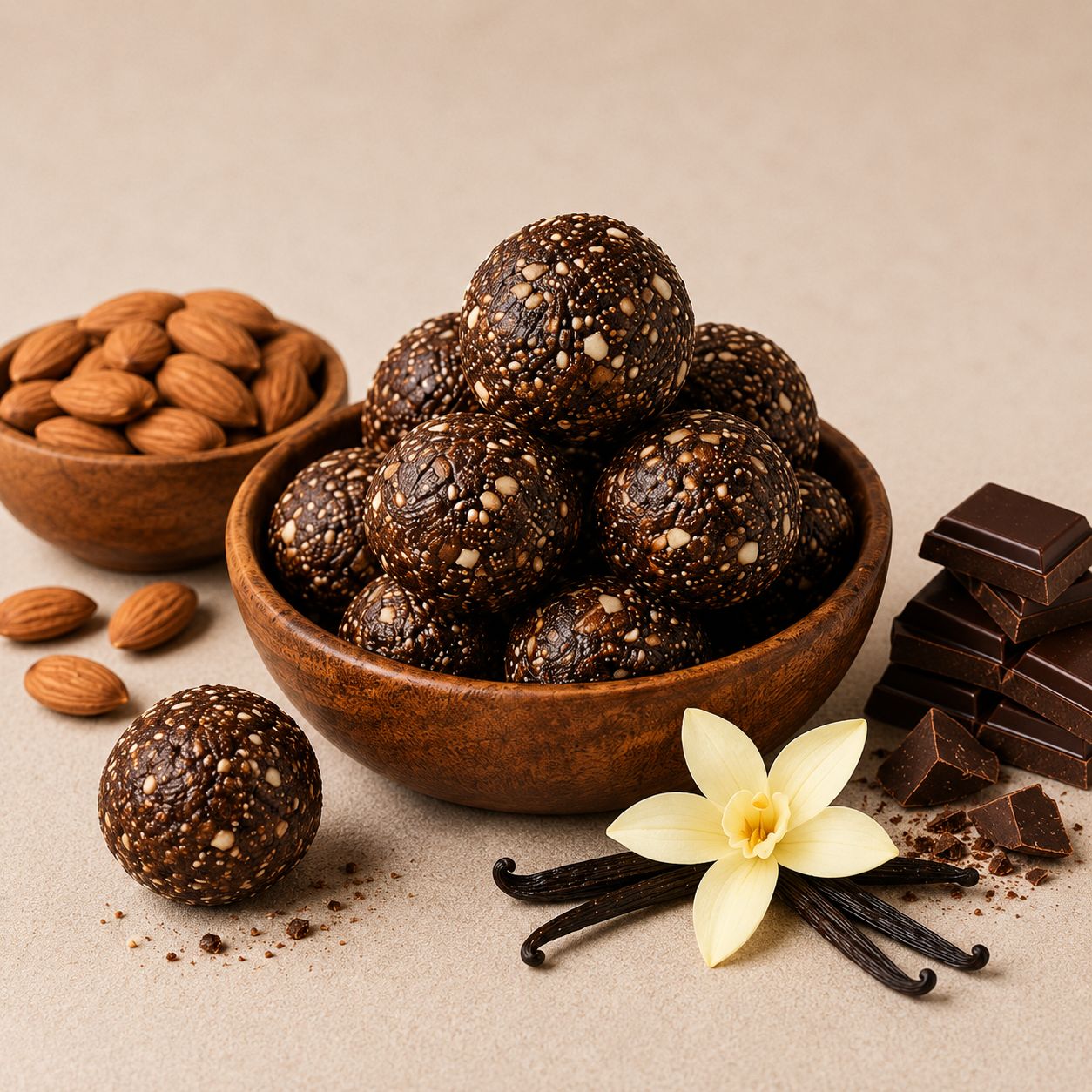 Choco Vanilla Protein Vegan Choco Balls