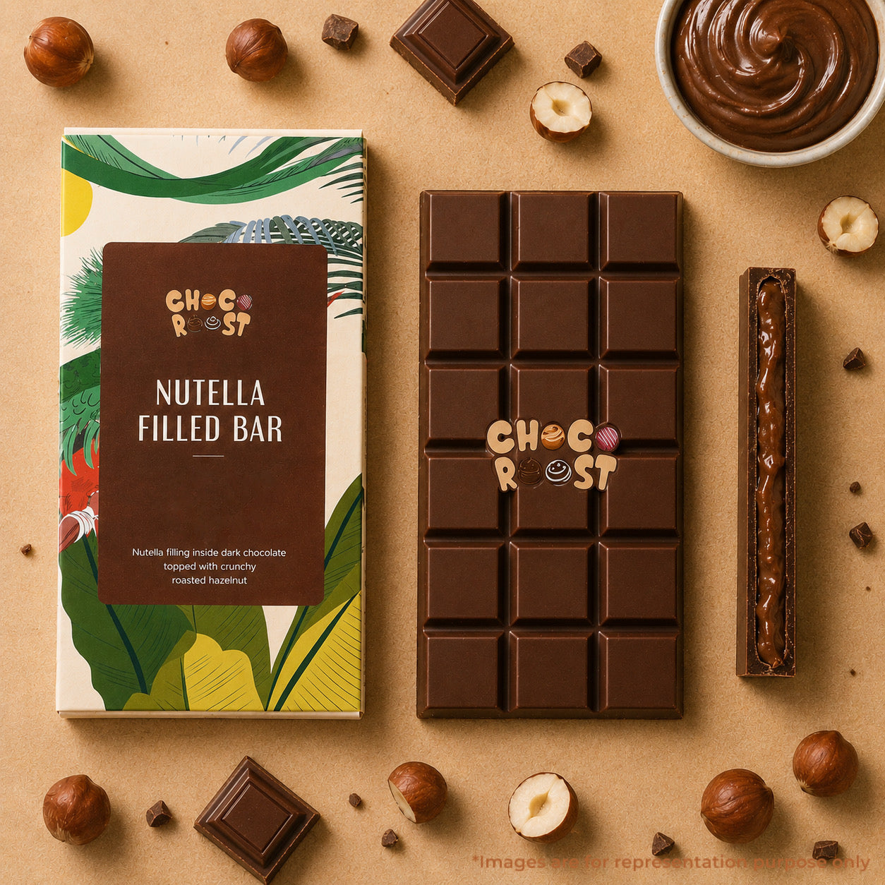NUTELLA FILLED CHOCOLATE BAR